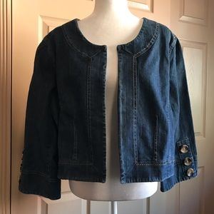 NWT Denim Cropped Jacket Size 2x
